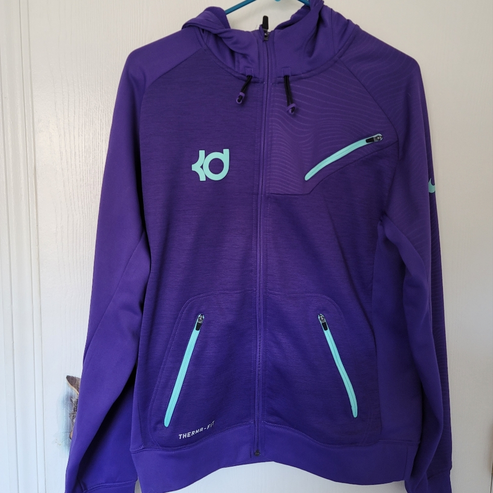 Nike Therma Fit Purple Hooded Jacket Size S Full zip Pockets